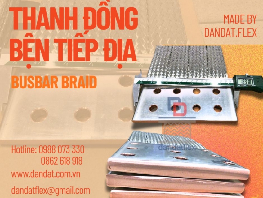 Cáp đồng bện/ Cáp đồng trần tiếp địa/ Dây đồng bện công suất lớn/ Dây đồng bện tiếp địa mặt bích
