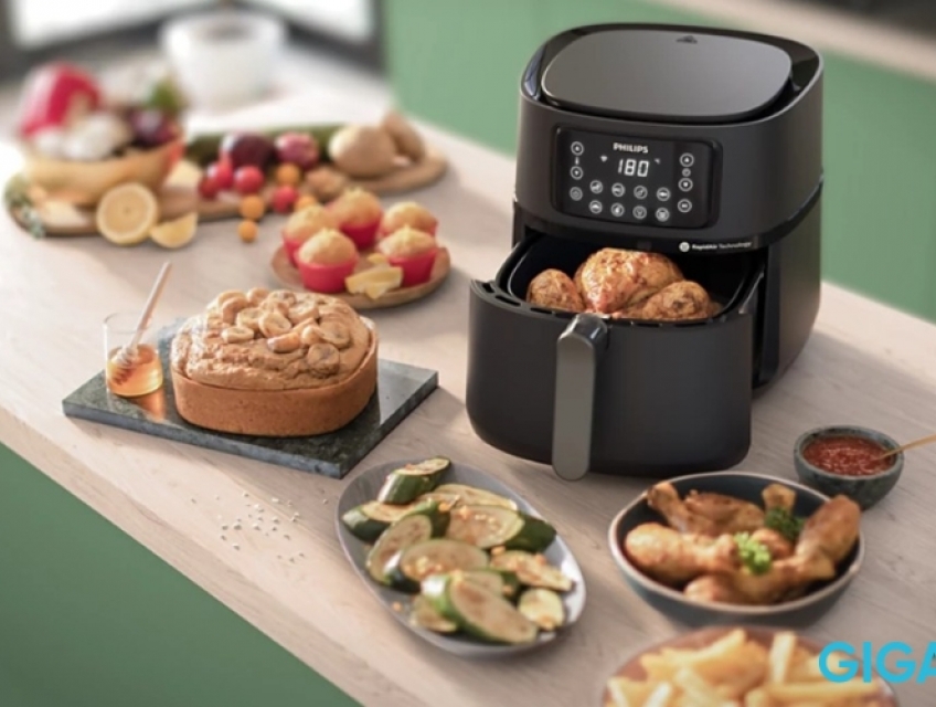 Nồi chiên Philips HD9285/90 nấu nhiều món ăn khác nhau cùng lúc và không cần đứng canh