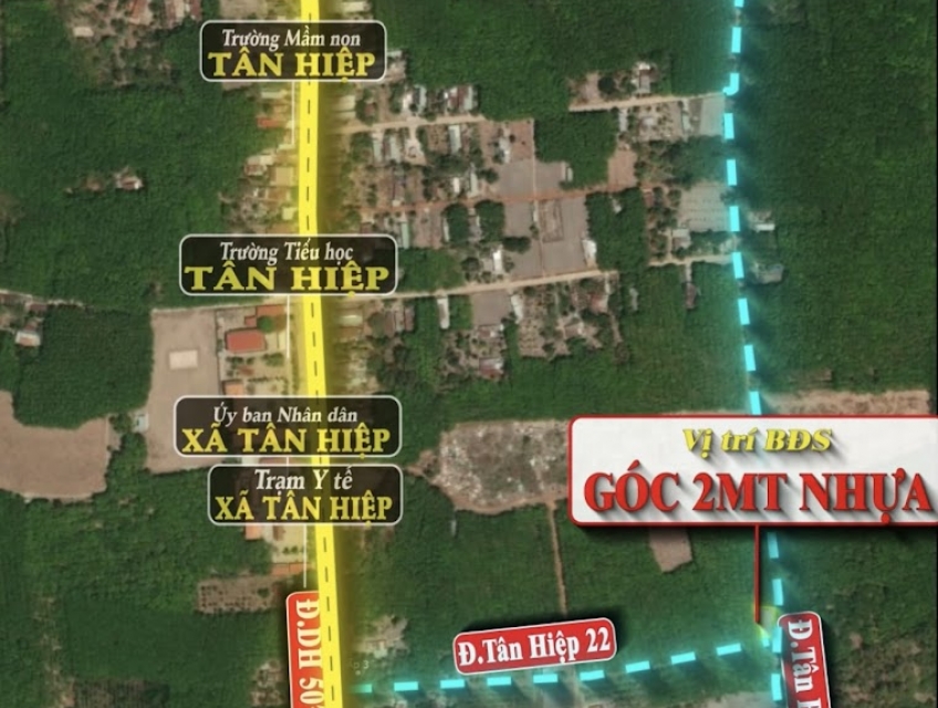 CHÍNH CHỦ - BÁN GẤP LÔ GÓC 2 MT ĐƯỜNG TÂN HIỆP 22 – GIÁ SIÊU TỐT!