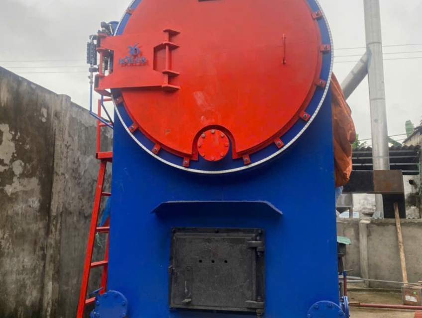 Nồi hơi đốt than củi công suất 3 tấn hơi/h