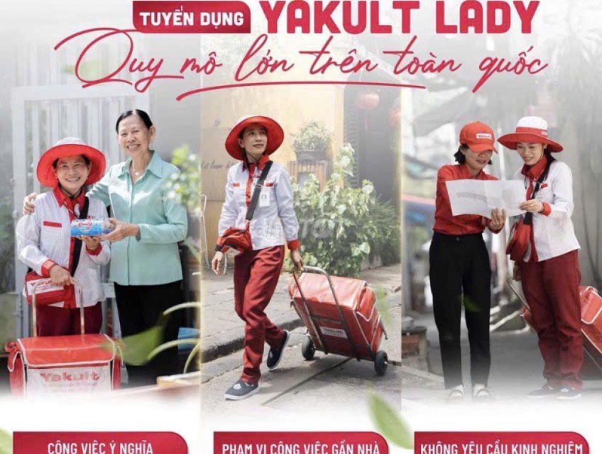 Tuyển CTV bán hàng sữa Yakult được sắp xếp làm việc gần nhà
