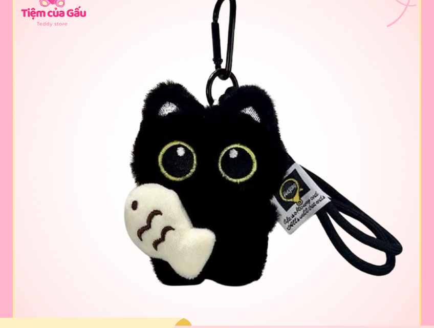 Móc Khóa Gấu Bông Mèo Đen – Phụ Kiện Dễ Thương Khiến Ai Cũng Muốn Mang