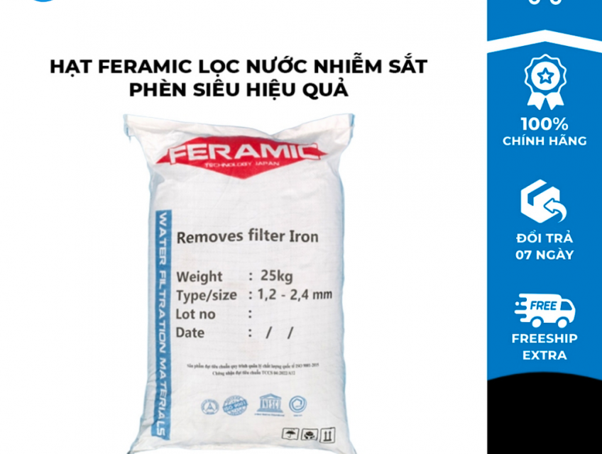 Hạt Feramic SLANPER - Vật Liệu Lọc Nước Nhiễm Sắt Phèn
