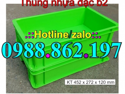 Thùng nhựa đặc B2, thùng nhựa, sóng nhựa bít b2, hộp nhựa B2, khay nhự