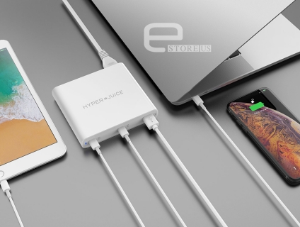 Sạc HyperJuice 87W có công suất tối đa 87W, gồm 2 cồng USB-C/QC4.0