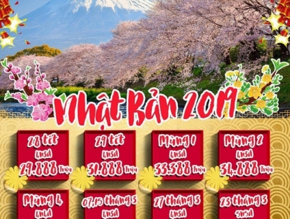 TOUR NHẬT BẢN- MÙA XUÂN TRÊN ĐẤT NƯỚC HOA ANH ĐÀO