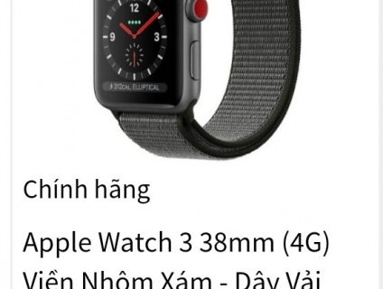 Apple watch 3 (GPS +cellulat) mới 100% chưa Active