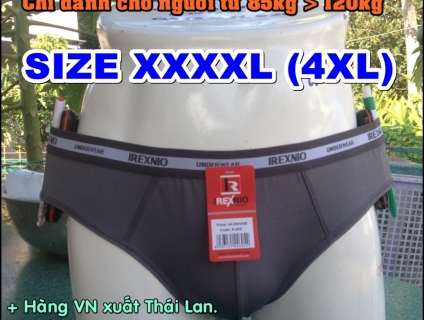 Quần lót nam BigSize (size lớn 4XL) cho người từ 85kg đến 120kg