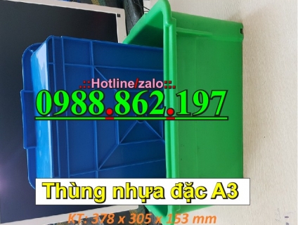khay nhựa A3, thùng chứa A3, thùng nhựa A3 giá rẻ, thùng nhựa đặc A3,