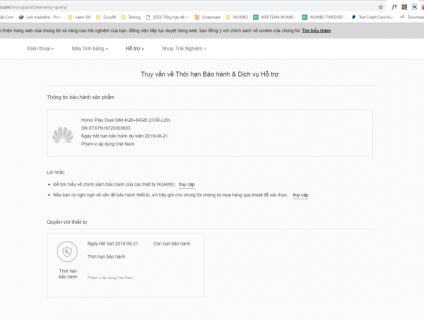 Huawei Honor Play đen bh 8-2019 mới 99%