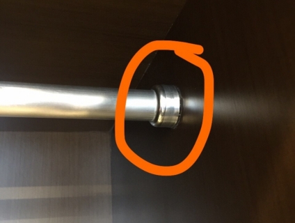 Bộ 2 gối đỡ thanh treo tủ áo hình tròn inox