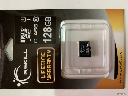 Thẻ nhớ micro sd G.Skill 128GB class 10, chính hãng usa, end 23h00-10/12/2019