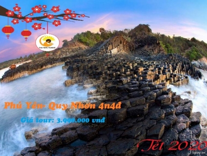TOUR TẾT 2020- QUY NHƠN- PHÚ YÊN- GÀNH ĐÁ DĨA- EO GIÓ KỲ CO- 4N4Đ
