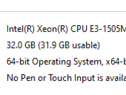 Bán laptop dell precesion 5510 ram 32G, SSD 512G