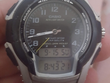 Nhớ sàn End nóng casio WS-300 3 kim 2 màn hình số.E 23h00 23/12/2019