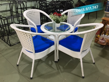 Ghế cafe nhựa giả mây tại quận Tân Phú, TpHCM