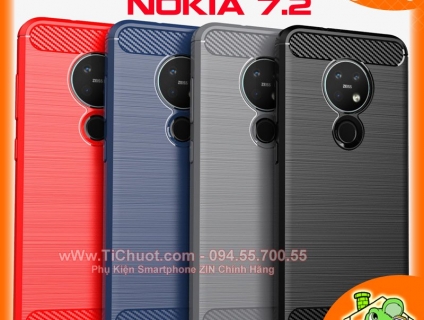 Ốp Lưng Nokia 6.2 / 7.2 Dẻo Carbon Phay Xước Chống Sốc