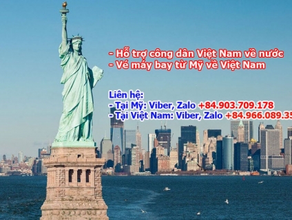 Hỗ trợ công dân Việt Nam về nước và bán vé máy bay từ Mỹ về Việt Nam