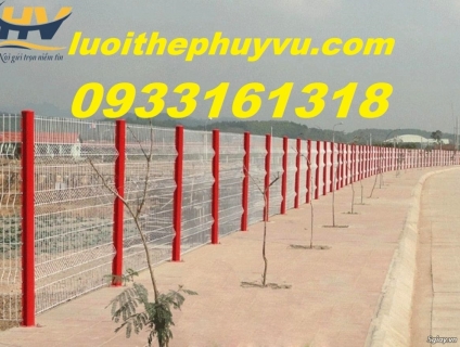 Hàng rào mạ kẽm, hàng rào lưới thép sơn tĩnh điện uốn sóng trên thân