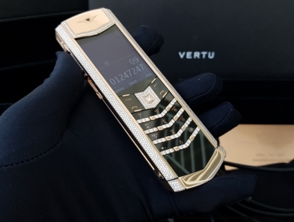 Vertu Signature S Full Gold Full Diamond Full Box