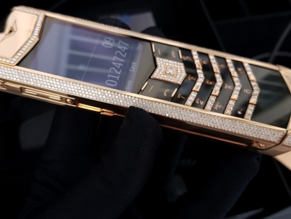 Vertu Signature S Full Gold Diamond Full Box