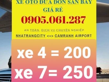 Xe đưa đón sanbay Cam Ranh <=> Nha Trang