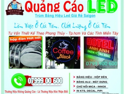 gia công bảng hiệu LED