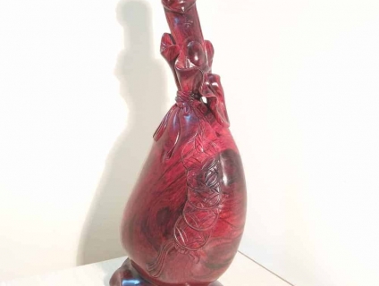 Bình phay nghệ thuật tài lộc gỗ cẩm, thủy tùng, gỗ hương, trắc Việt