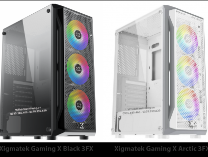 Case Xigmatek Gaming X 3FX, ATX, kiếng cường lực, 3 quạt ARGB.
