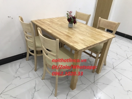 Bộ bàn ăn cabin 4 ghế gỗ tự nhiên giá rẻ đẹp | Nội Thất Linco TP.HCM