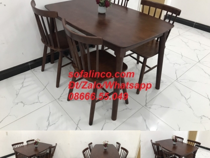 Bộ bàn ăn pinstool 7 nan 4 ghế hiện đại sang trọng ở tại Kon Tum