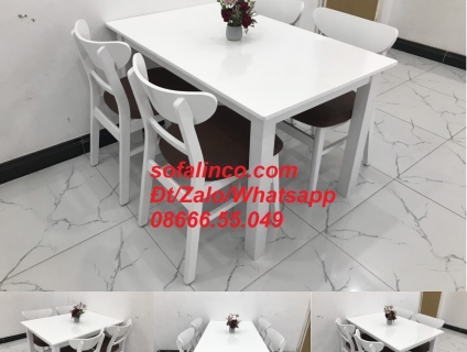 Bộ bàn ăn 1m2 màu trắng giá rẻ Nội thất Nội thất Đông Hà