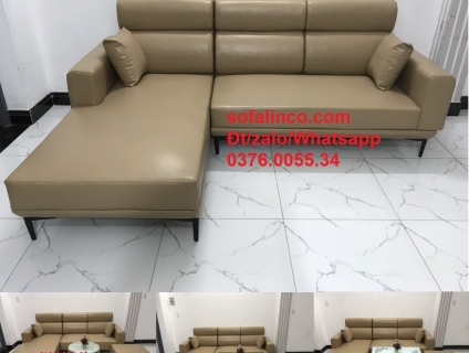 Ghế sofa góc HCM | bộ góc chữ L simili (giả da) phòng khách TPHCM