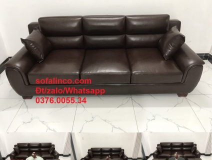 Sofa băng (giả da) HCM | Ghế salon văng simili nâu thái lan cao cấp SG