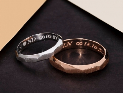 Ý tưởng khắc tên nhẫn cưới độc đáo cho các cặp đôi