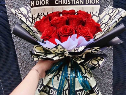 Bó hoa sáp nhũ độc đáo