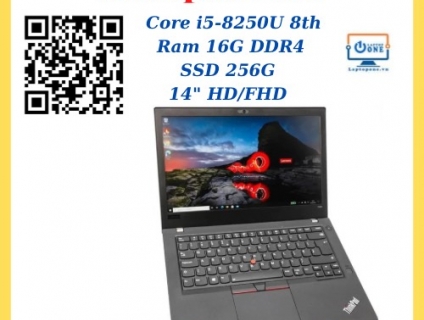 Laptop Lenovo Thinkpad T480 Core i5-8250U Ram 16G SSD 256G