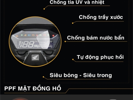 Miếng dán ppf bảo vệ mặt đồng hồ xe máy