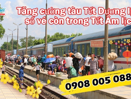 Tăng cường tàu Tết Dương lịch và số vé còn trong Tết Âm lịch