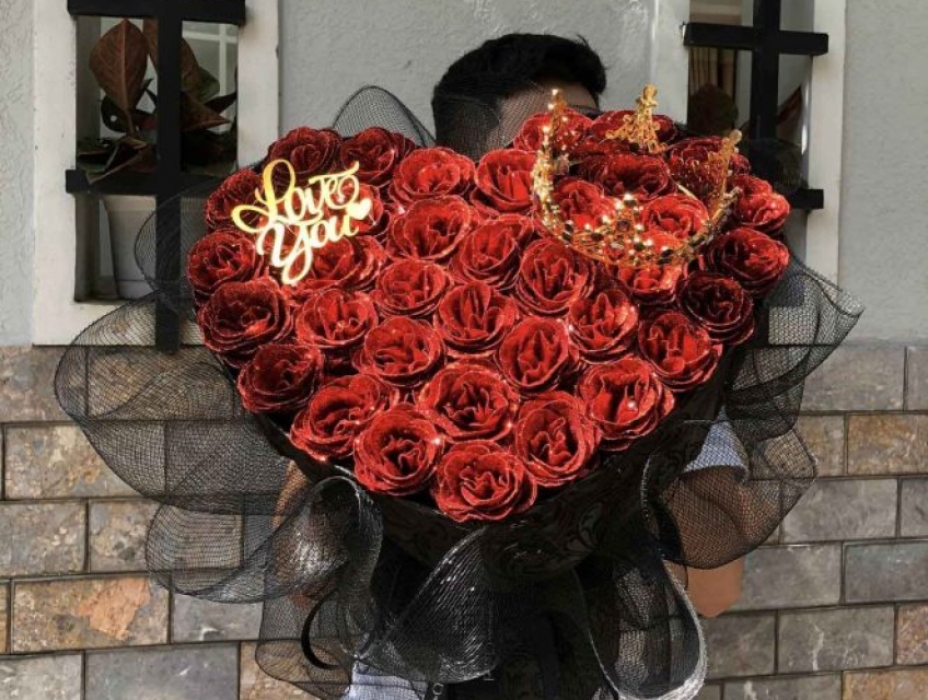 Bó 40 bông hoa sáp nhũ