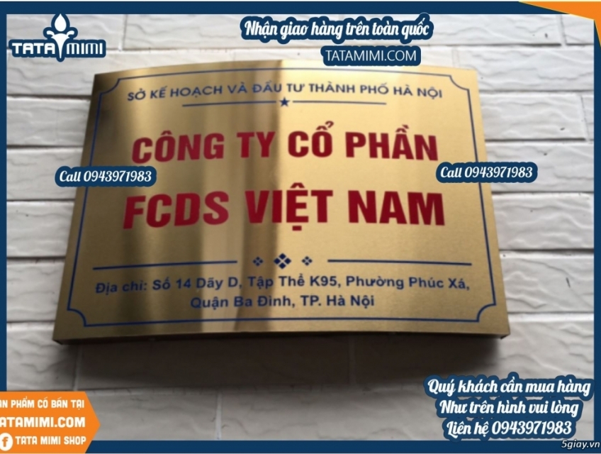 Biển Công ty bằng đồng, biển công ty inox , biển công ty mica