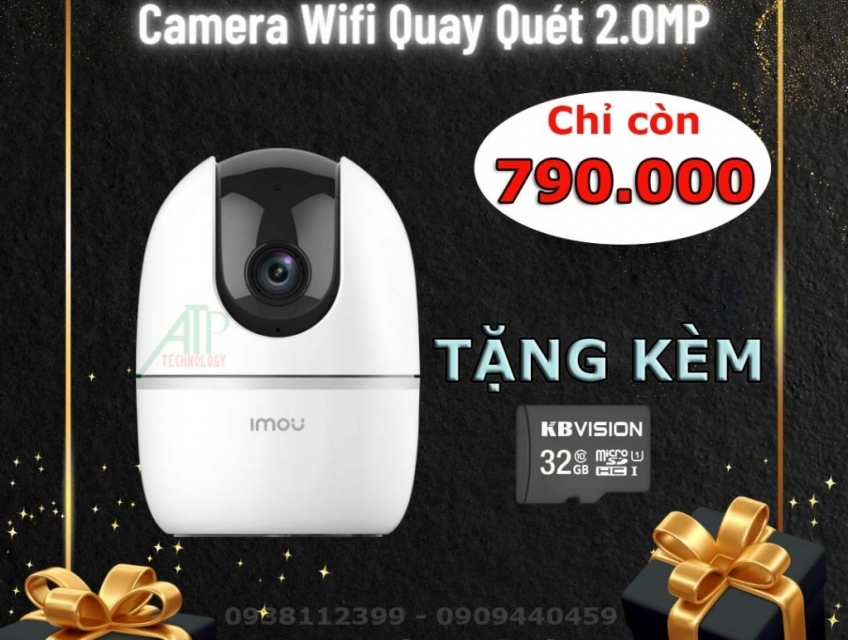 Camera Quay Xoay 360 Độ - Đàm Thoại 2 Chiều - Ghi Âm Giá Rẻ