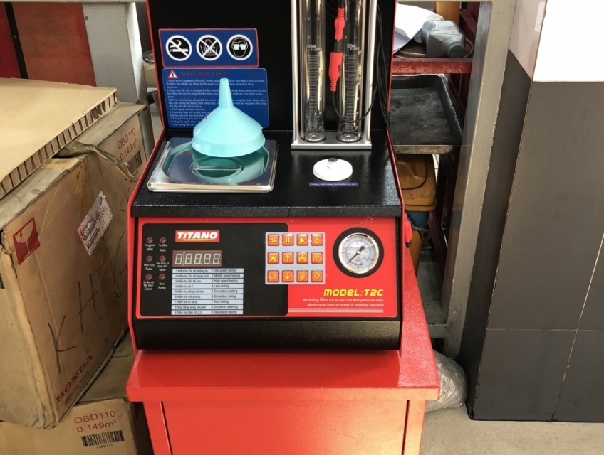 Máy vệ sinh kim phun xe honda