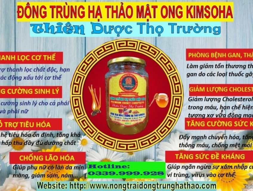 BÁN ĐÔNG TRÙNG HẠ THẢO MẬT ONG KIMSOHA