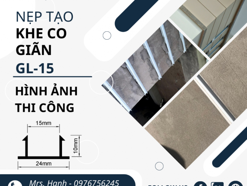 Nẹp nhựa dùng trong xây trát tường GL20, GL15, VL01
