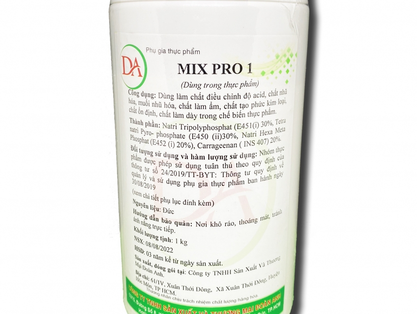 phụ gia tạo giòn dai sựt sựt cho giò chả