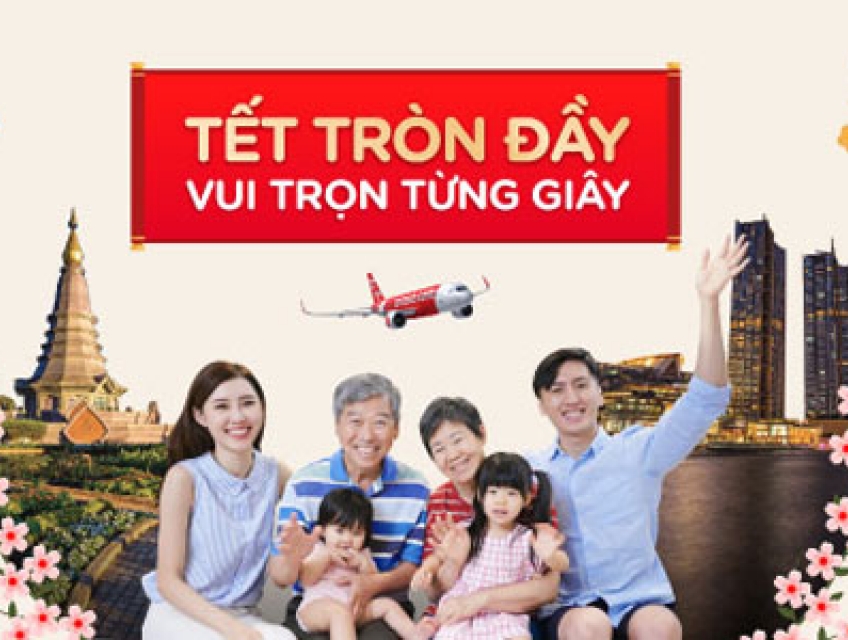 AirAsia ưu đãi vé máy bay đi Bangkok & Chiang Mai