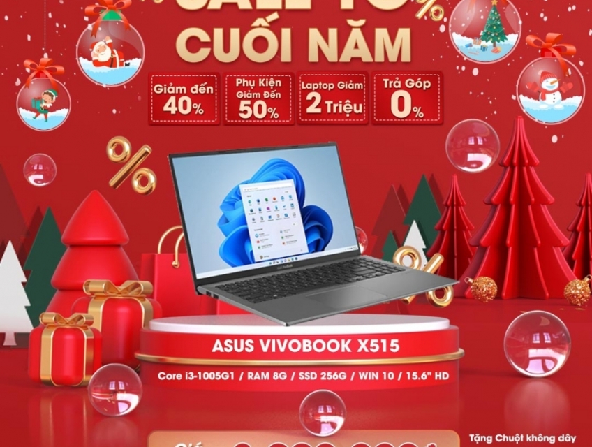 Bến Cát trả góp laptop ASUS X515 đưa trước từ 900K