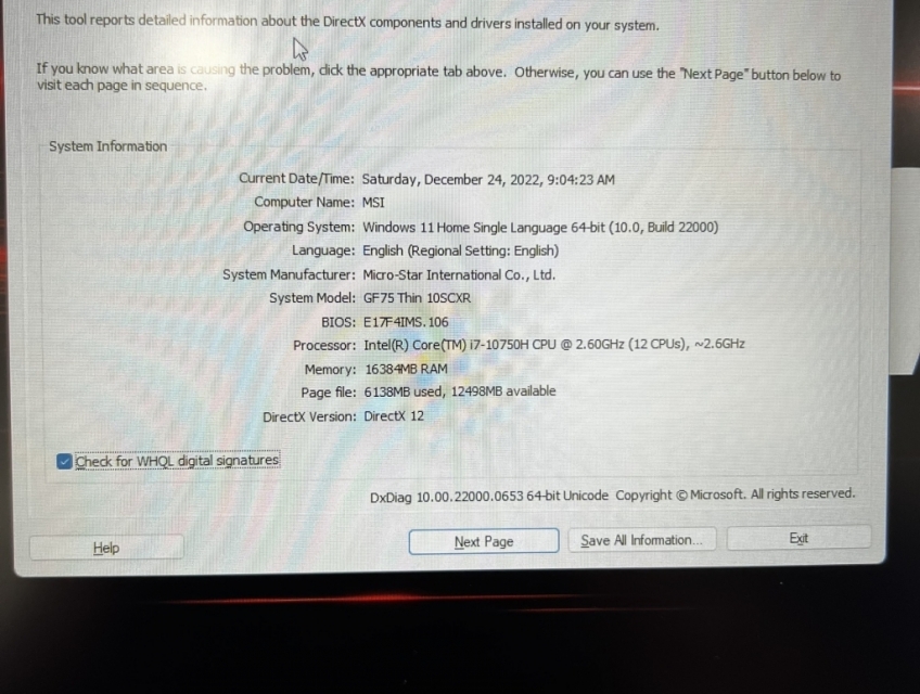 Laptop MSI GF75 Thin 10SCXR