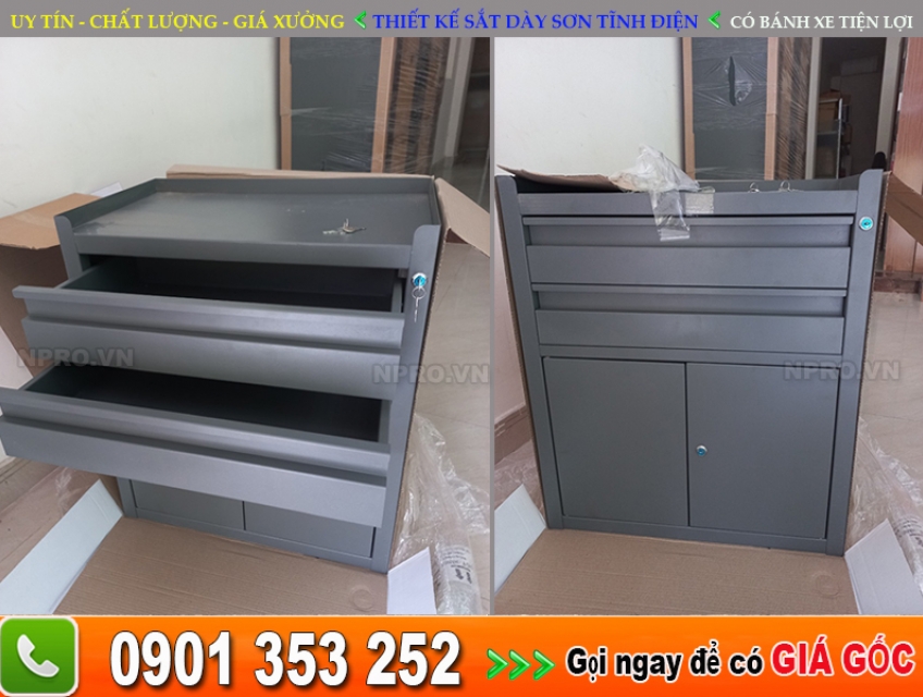 Tủ đựng đồ nghề dụng cụ 3 ngăn